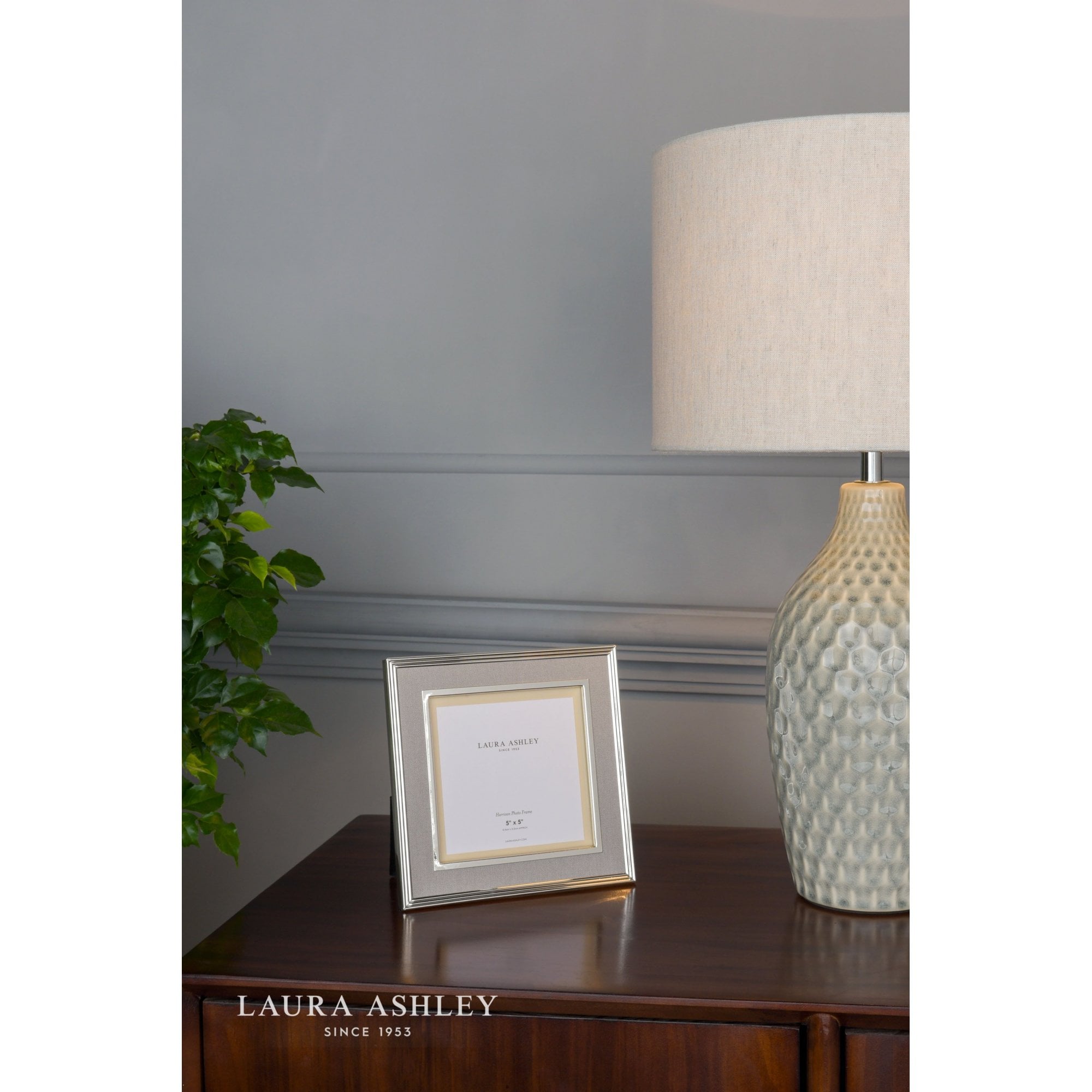 Harrison Square Pale Charcoal Linen Photo Frame 5x5 Inch