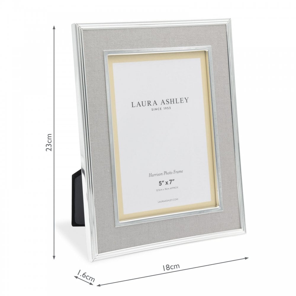 Harrison Pale Charcoal Linen Photo Frame 5x7 Inch