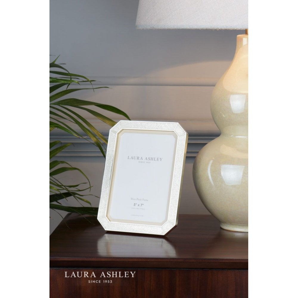 Wren Glitter Silver Plated 5x7 Inch Photo Frame