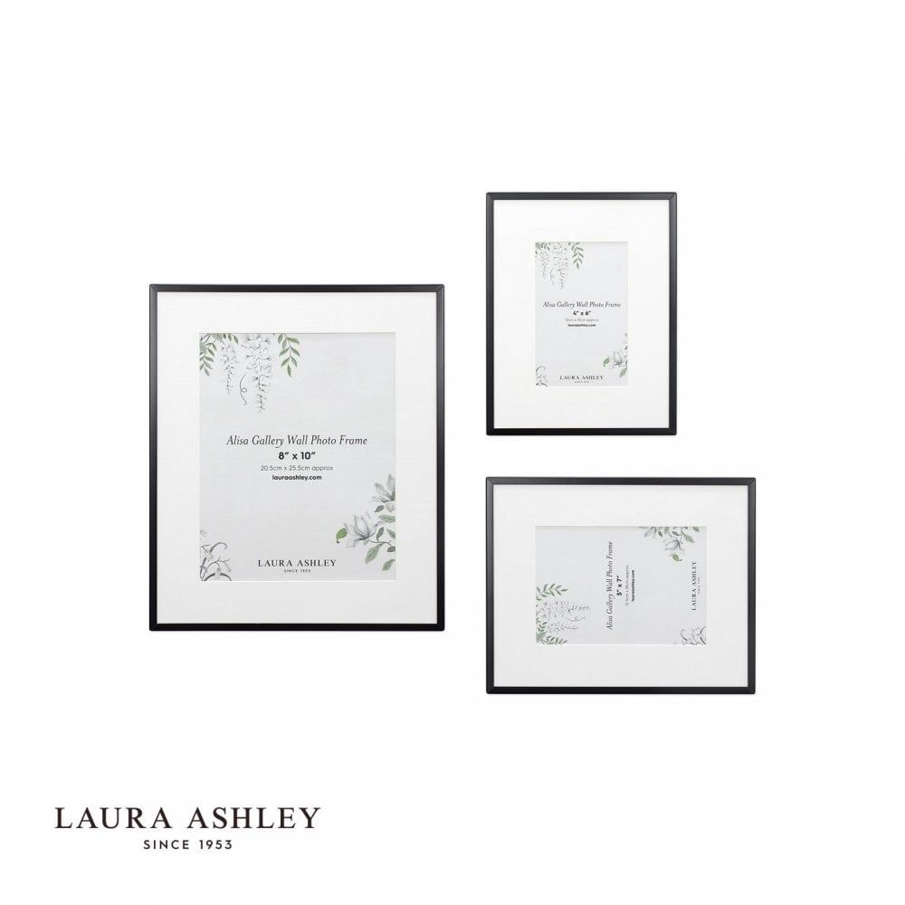 Set of 3 Alisa Matt Black Photo Frames