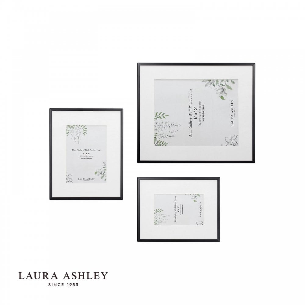 Set of 3 Alisa Matt Black Photo Frames
