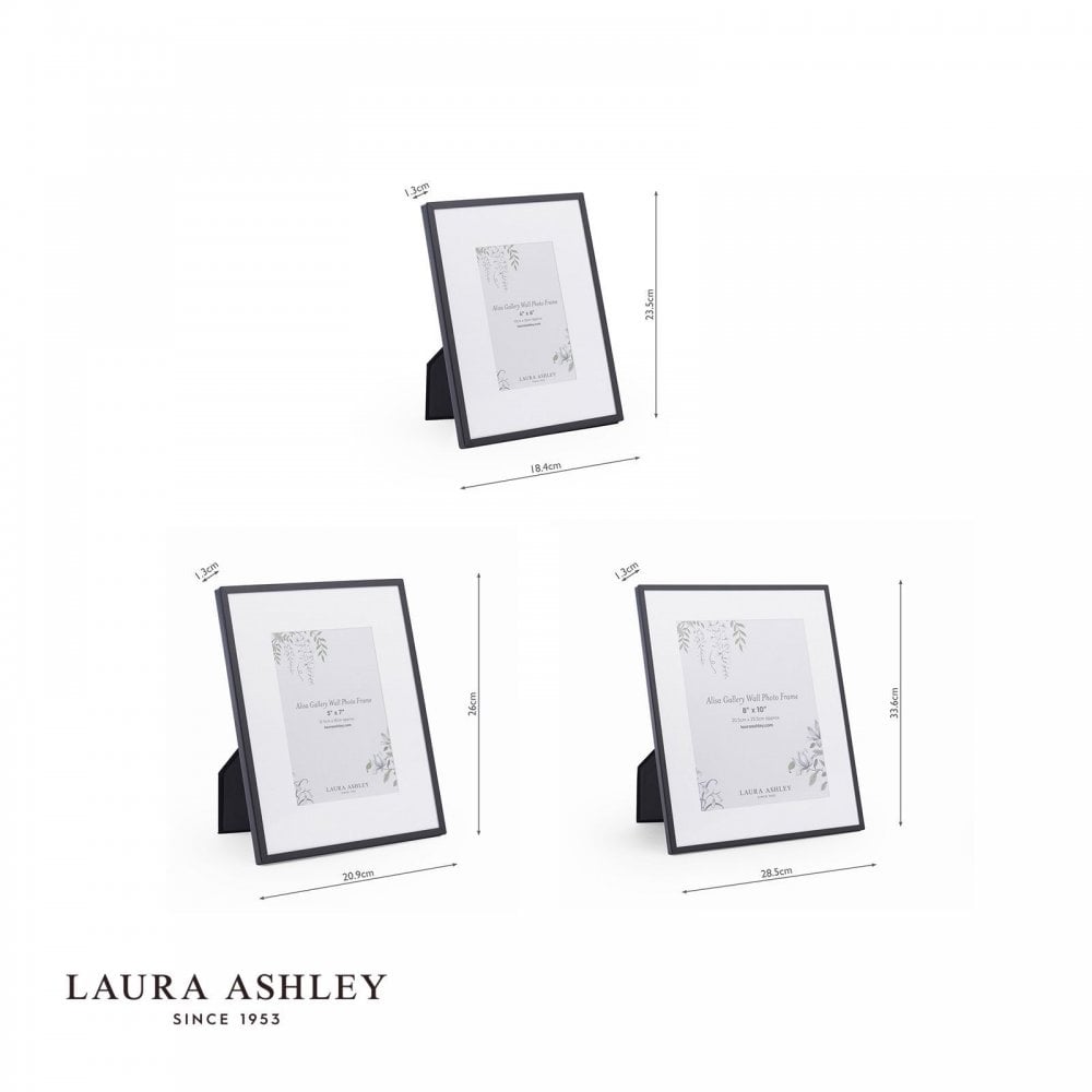 Set of 6 Alisa Matt Black Photo Frames