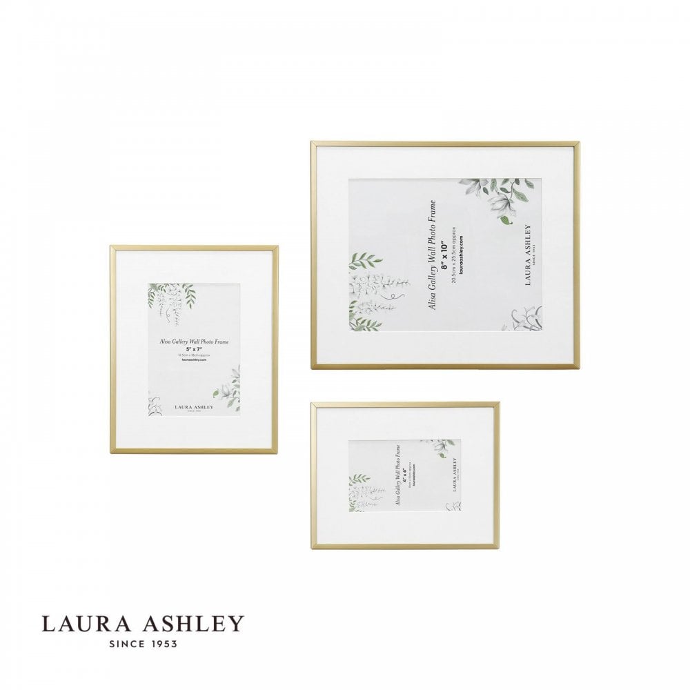 Set of 3 Alisa Matt Gold Photo Frames