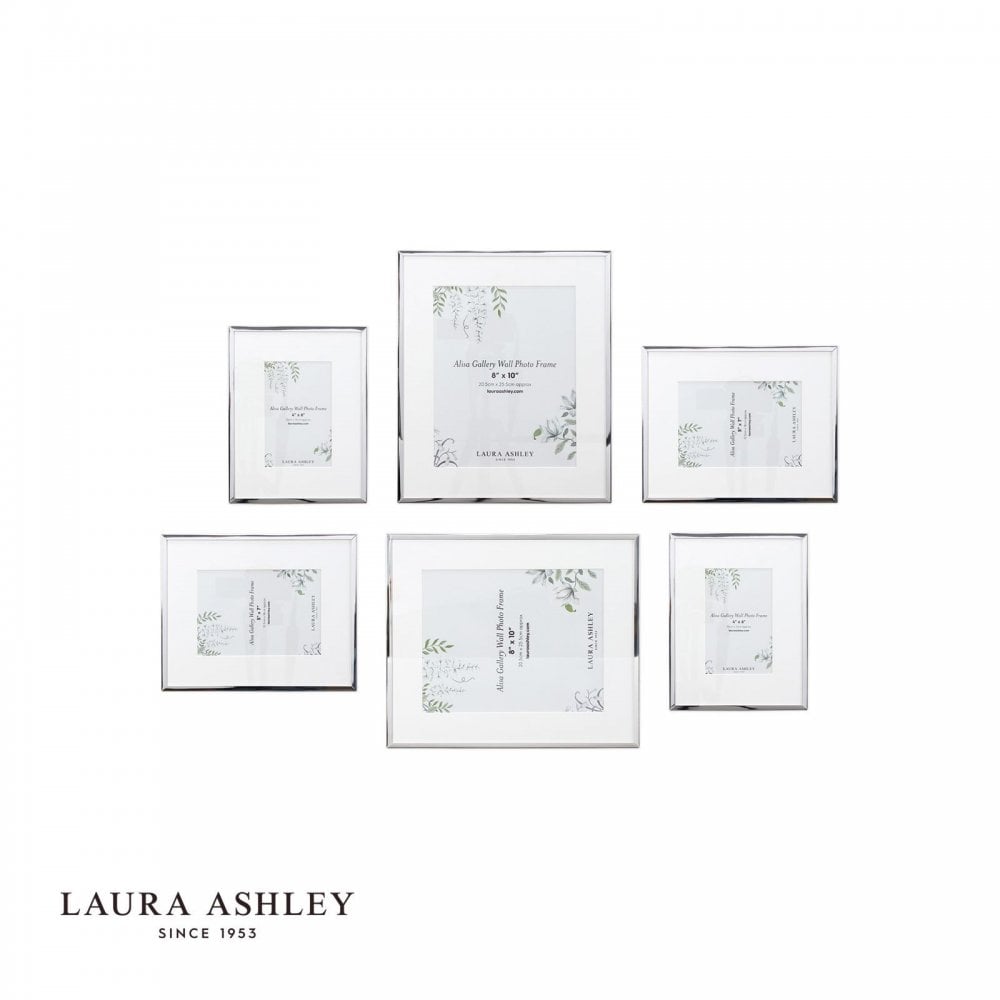 Set of 6 Alisa Polished Silver Photo Frames