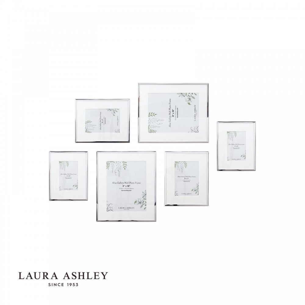 Set of 6 Alisa Polished Silver Photo Frames