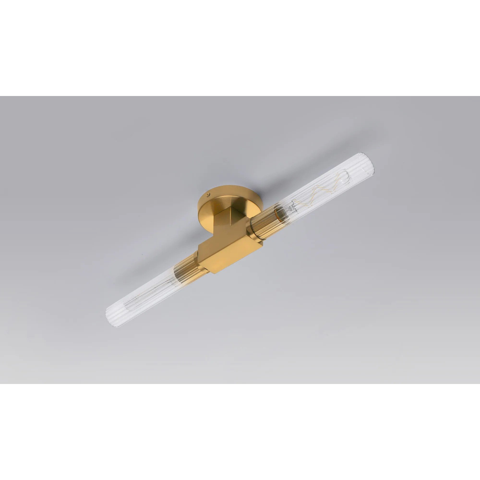 Dee Double Gold Bathroom Light Wall or Ceiling IP44