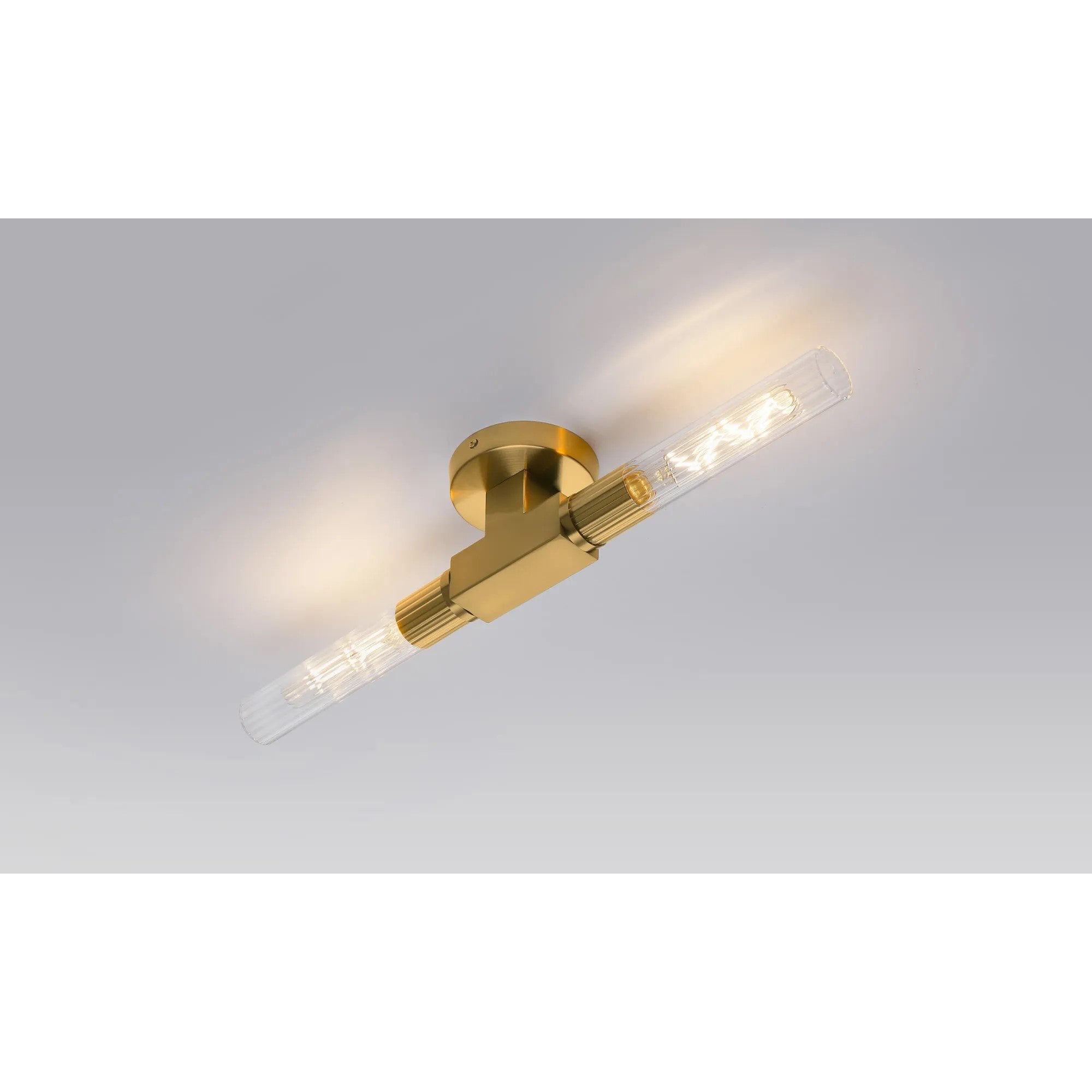 Dee Double Gold Bathroom Light Wall or Ceiling IP44