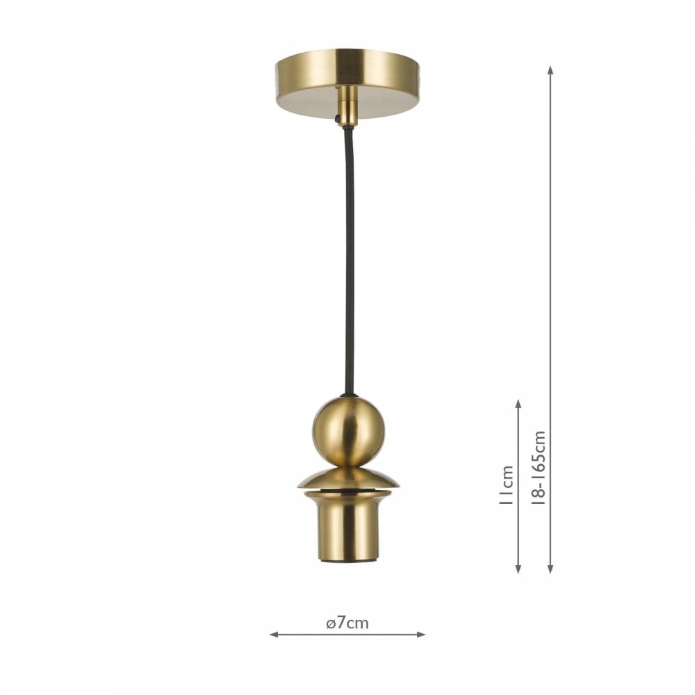 Single Satin Brass 1650mm Suspension
