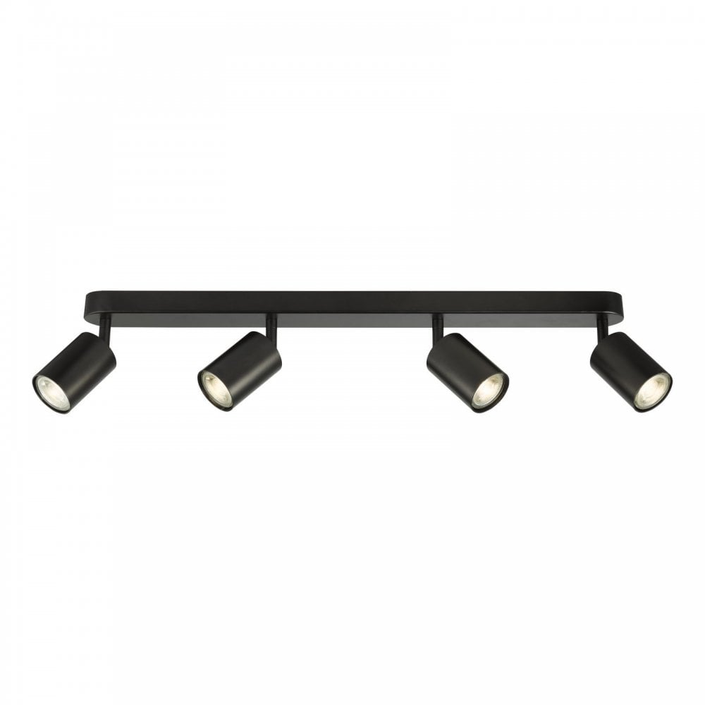 Cawley 4 Light Matt Black Spotlight Bar