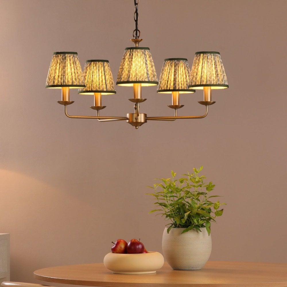 Favian 5 Light Matt Bronze Pendant