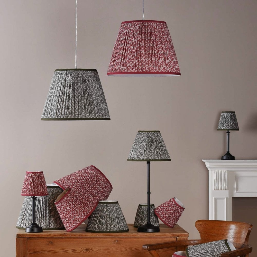 Esther Red 350mm Cotton Empire Shade