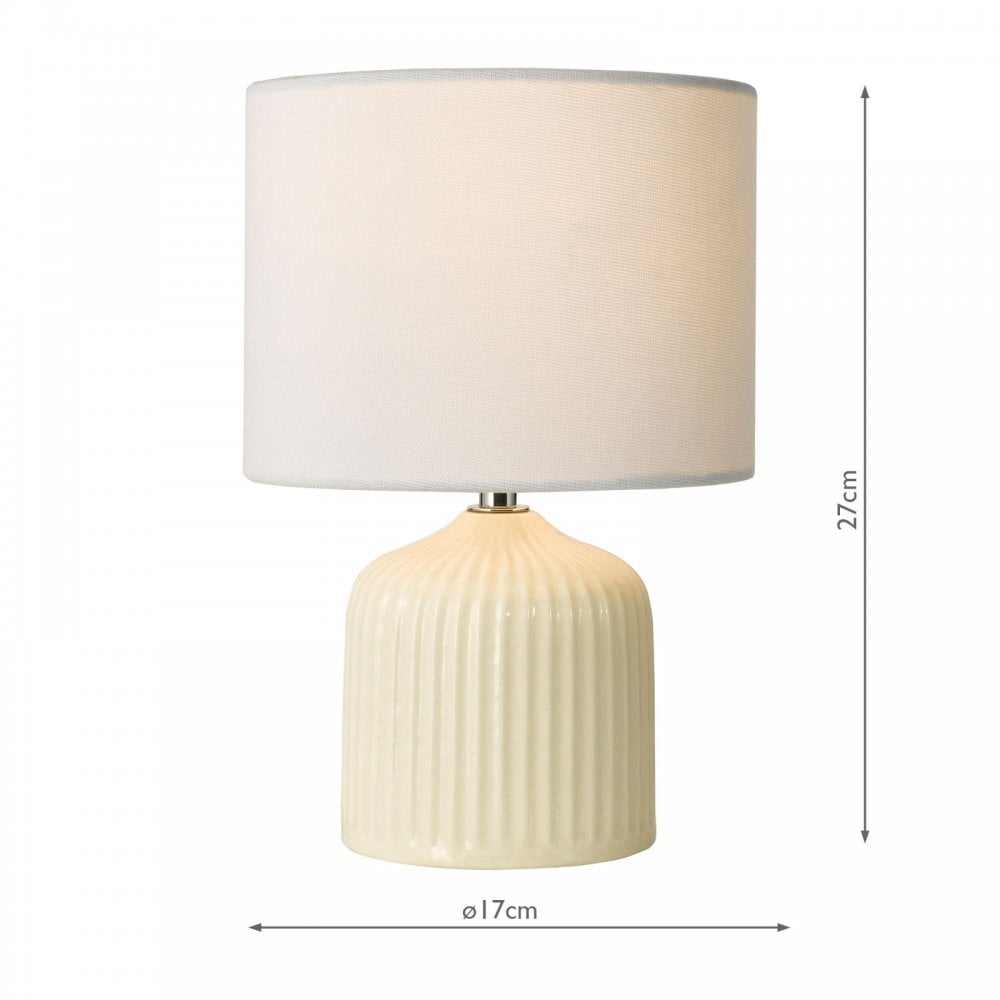 Gigi Cream Twin Pack Table Lamps C/W Shade