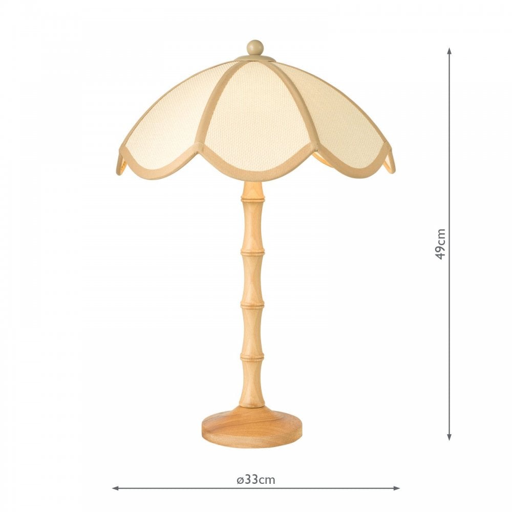 Giuliana Rattan Table Lamp C/W Shade