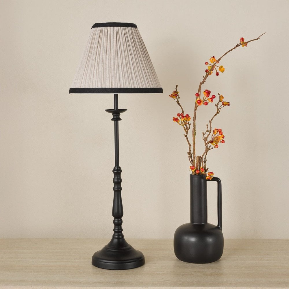 Judy Black Table Lamp C/W Shade