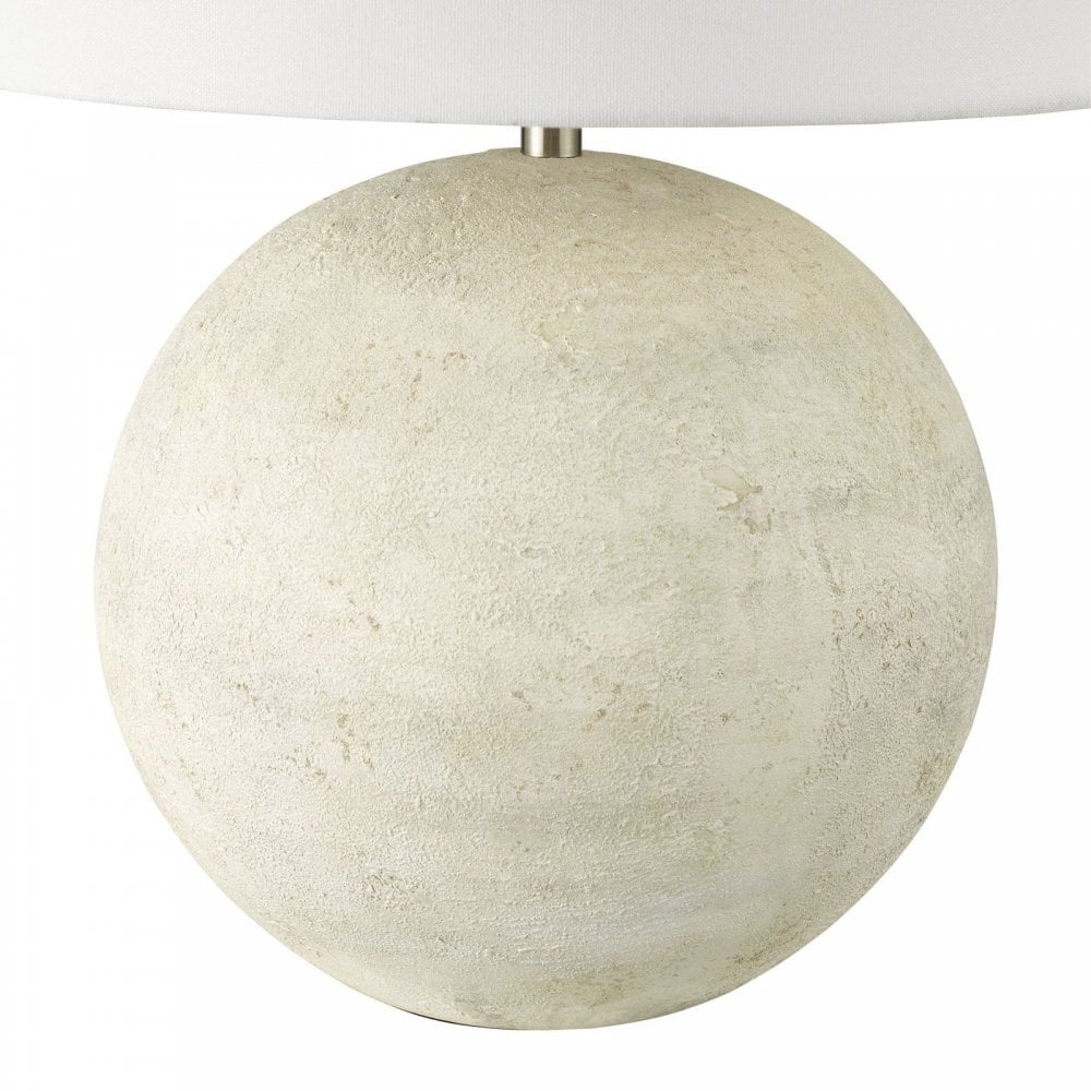 Havana Natural Ceramic Table Lamp C/W White Shade