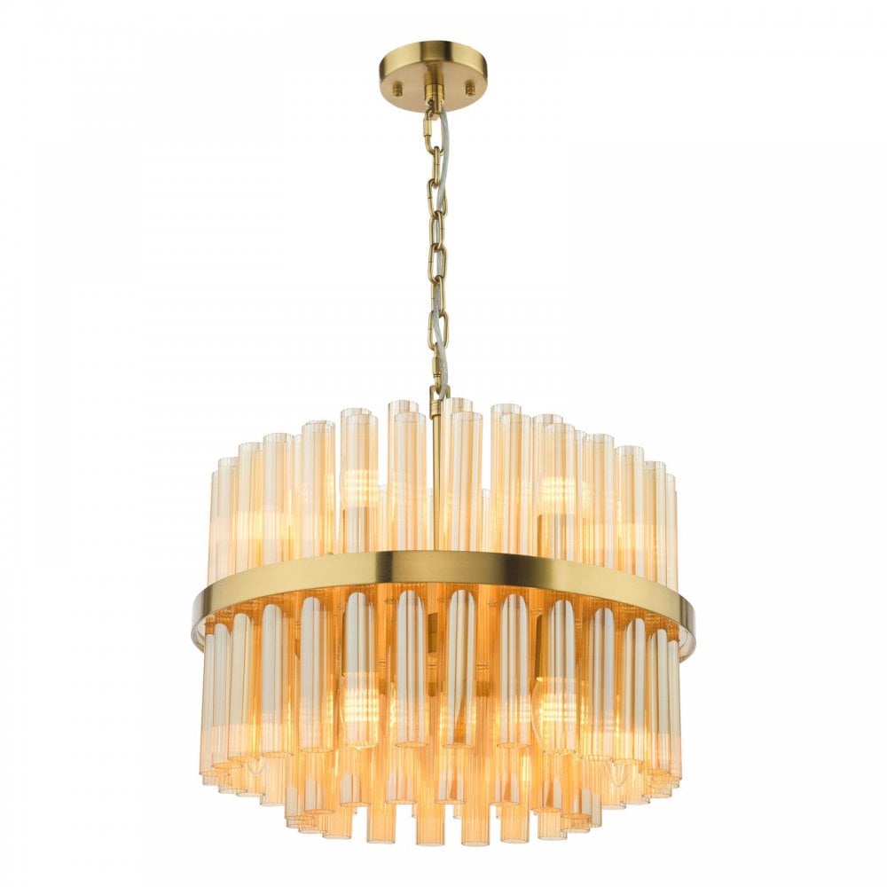 Imani 12 Light Natural Brass Chandelier