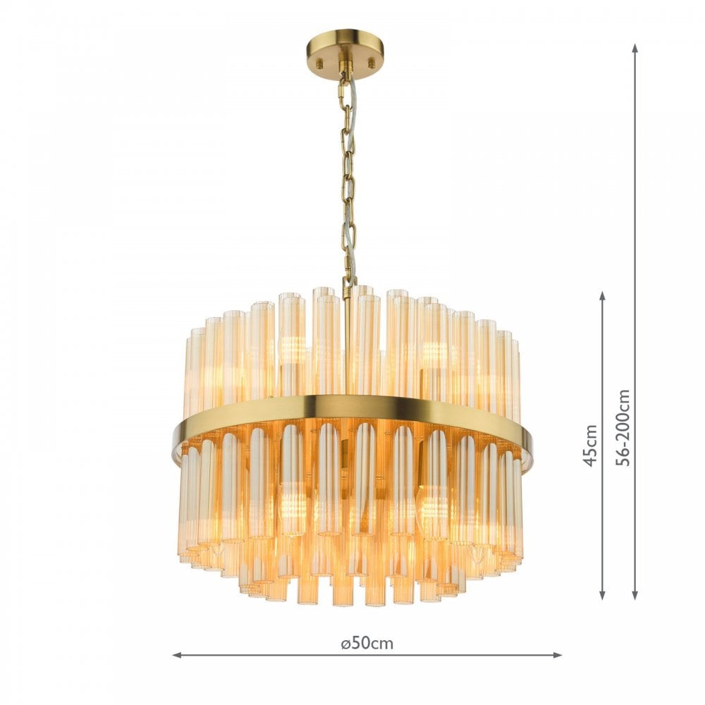 Imani 12 Light Natural Brass Chandelier