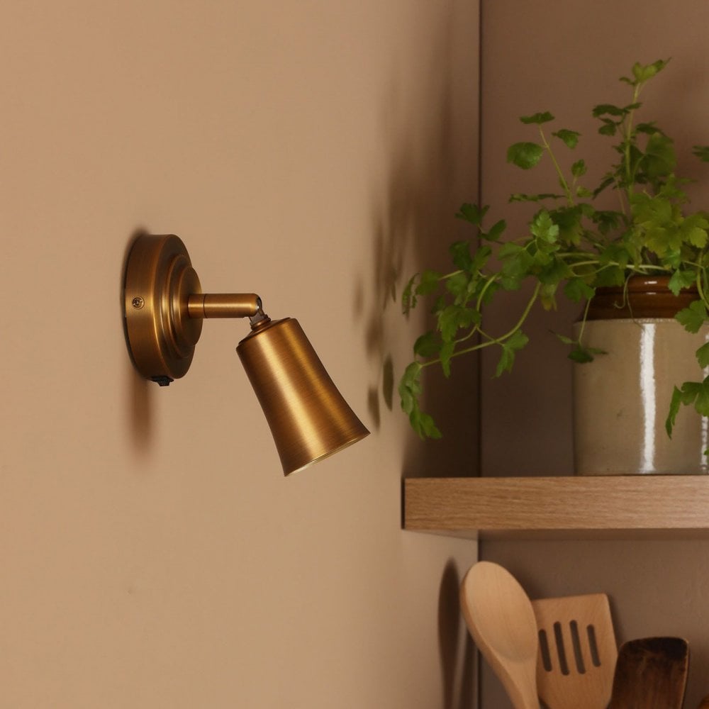 Jedrek Single Aged Brass Spotlight