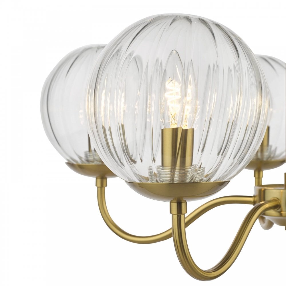 Jocelyn 5 Light Brass Pendant