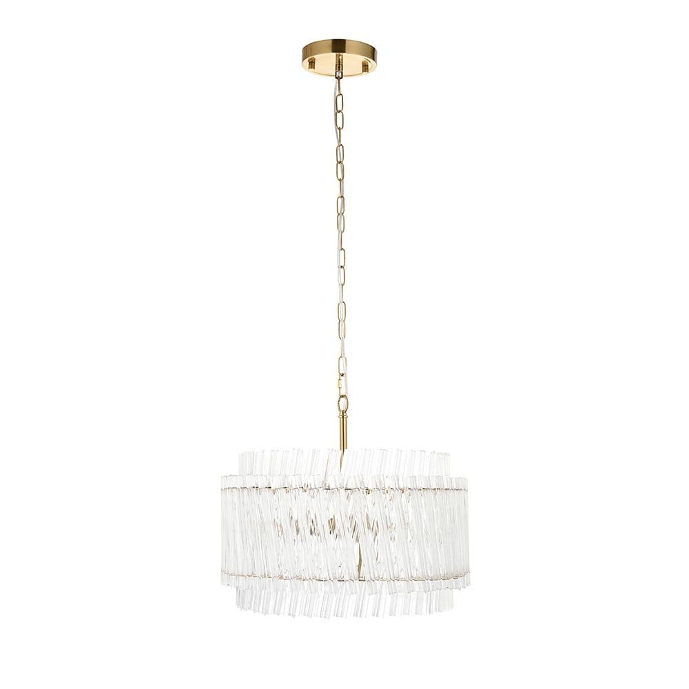 Brenda Aged Brass 3 Light Ceiling Pendant