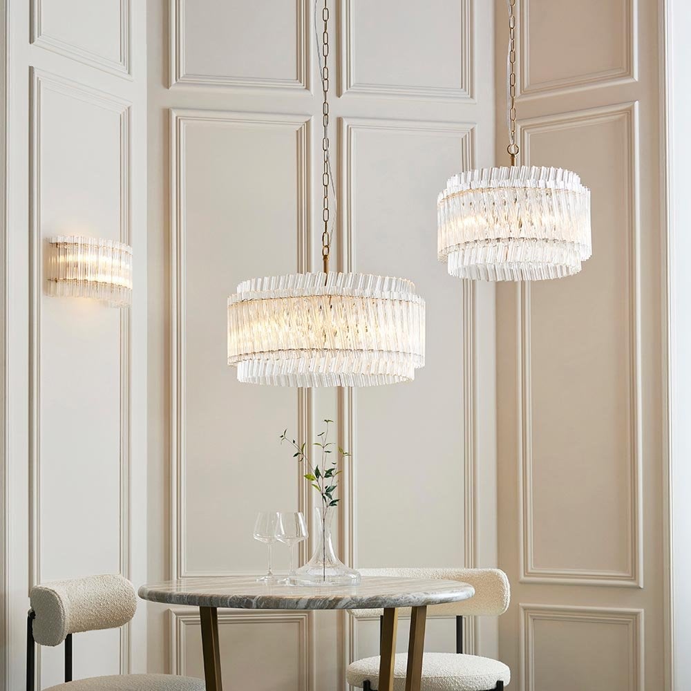Brenda Aged Brass 3 Light Ceiling Pendant