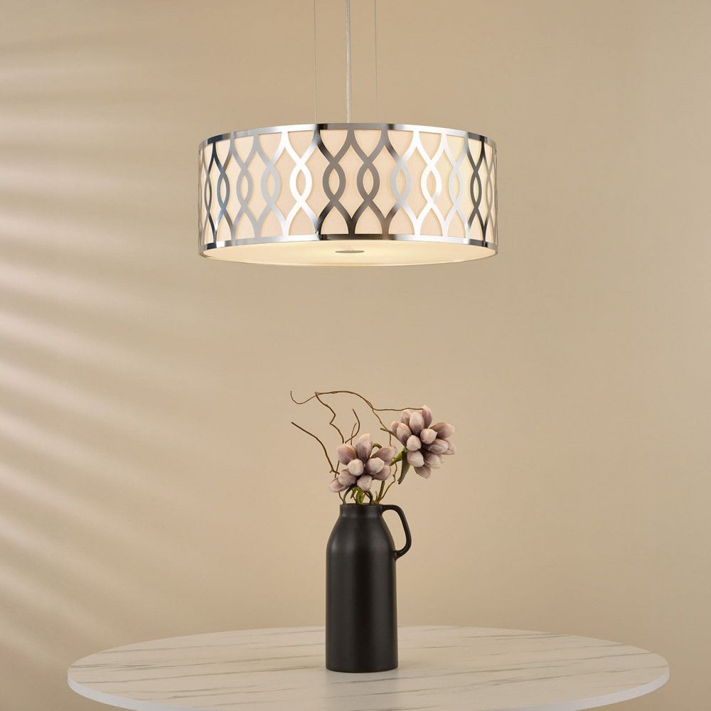 Locryn 4 Light Polished Chrome Pendant