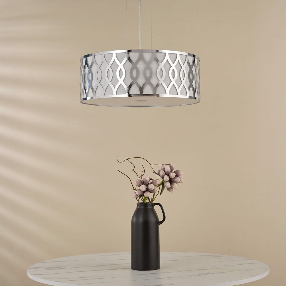 Locryn 4 Light Polished Chrome Pendant