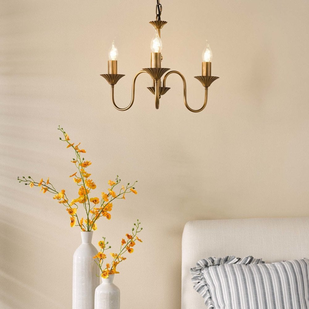 Lydian 3 Light Antique Bronze Pendant