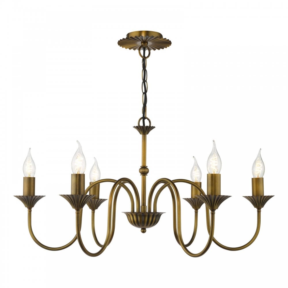 Lydian 6 Light Antique Bronze Pendant