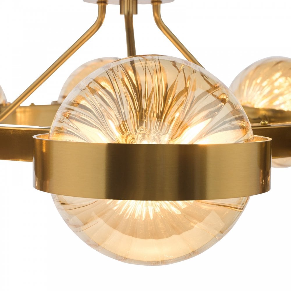 Ophira Antique Gold 8 Light Ceiling Pendant