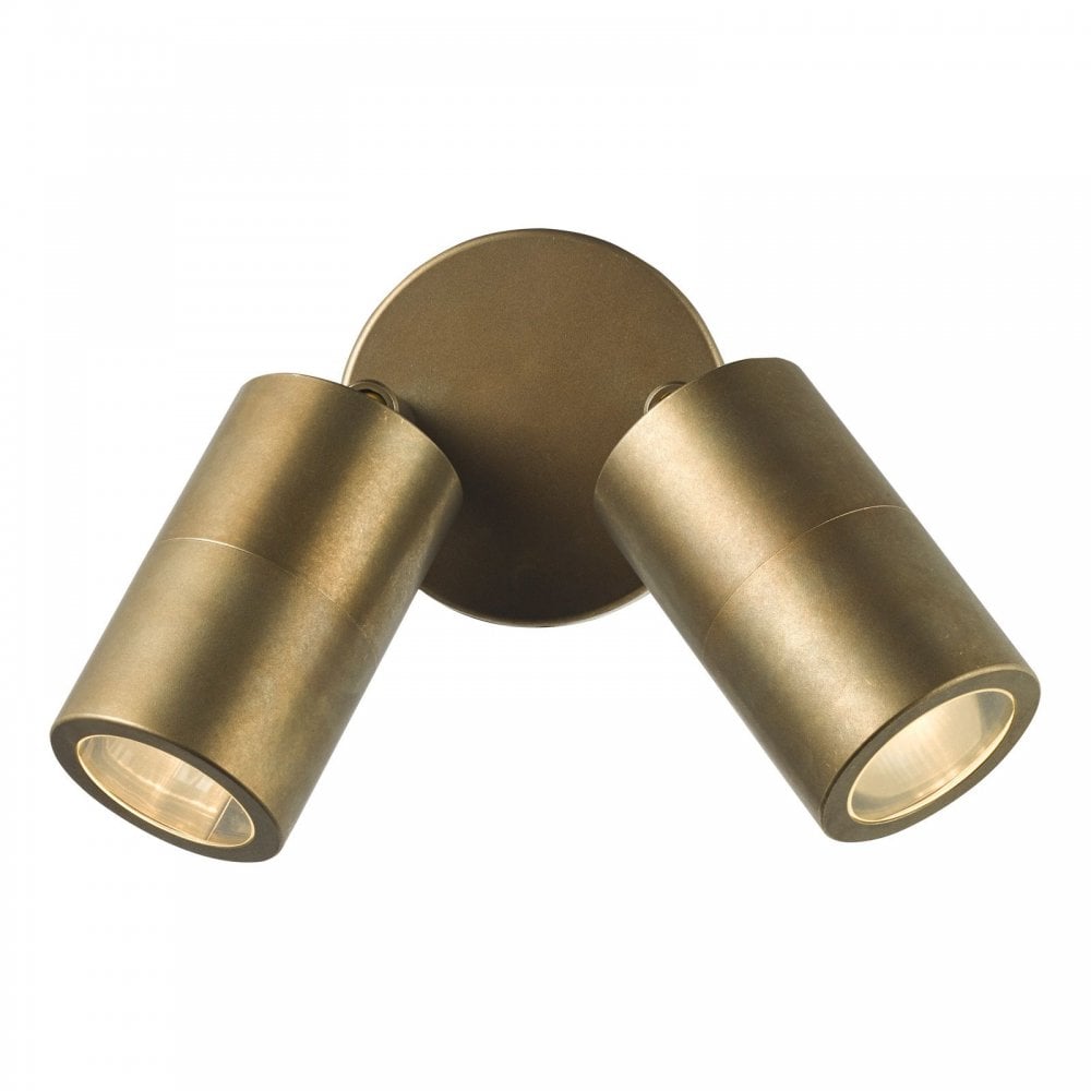 Ortega Aged Brass Outdoor Wall Light IP65