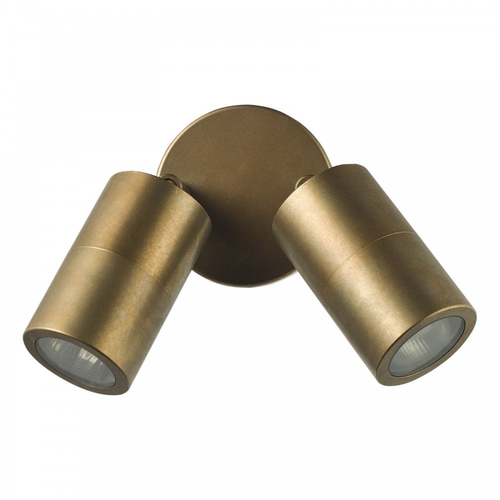 Ortega Aged Brass Outdoor Wall Light IP65