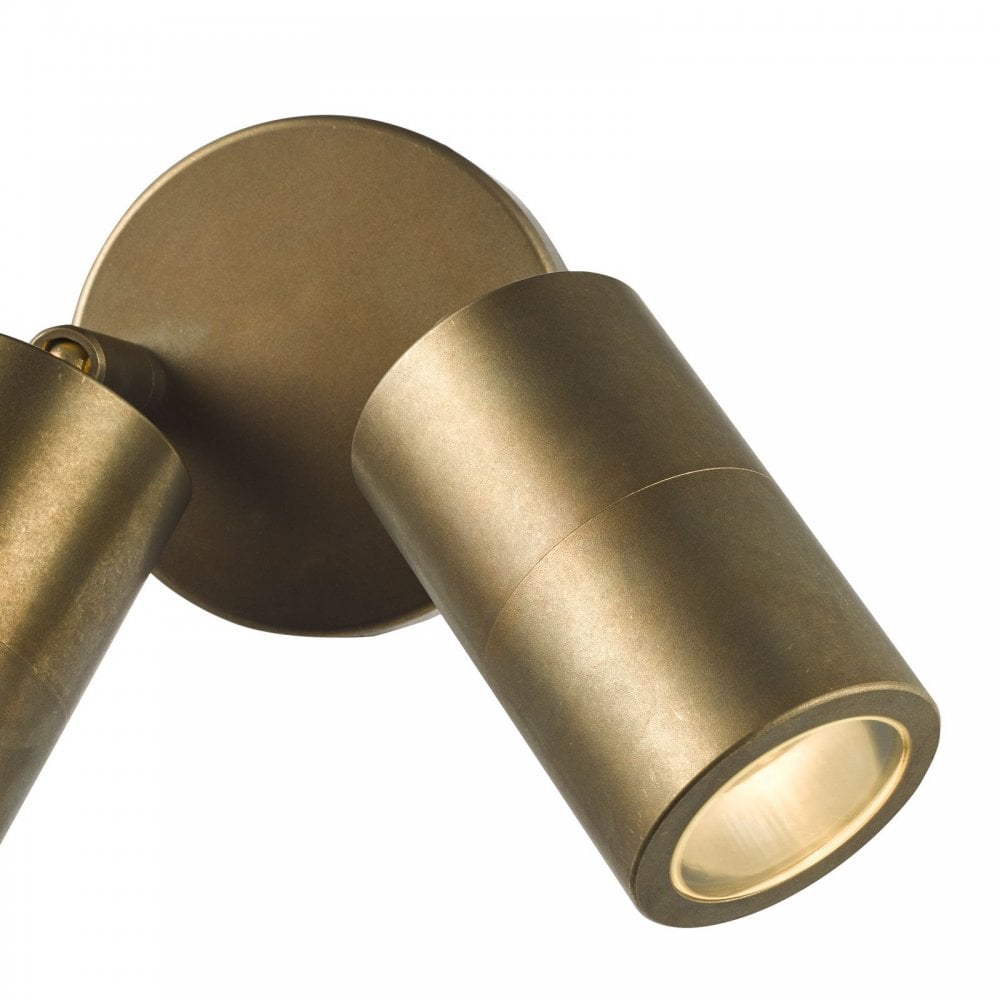 Ortega Aged Brass Outdoor Wall Light IP65