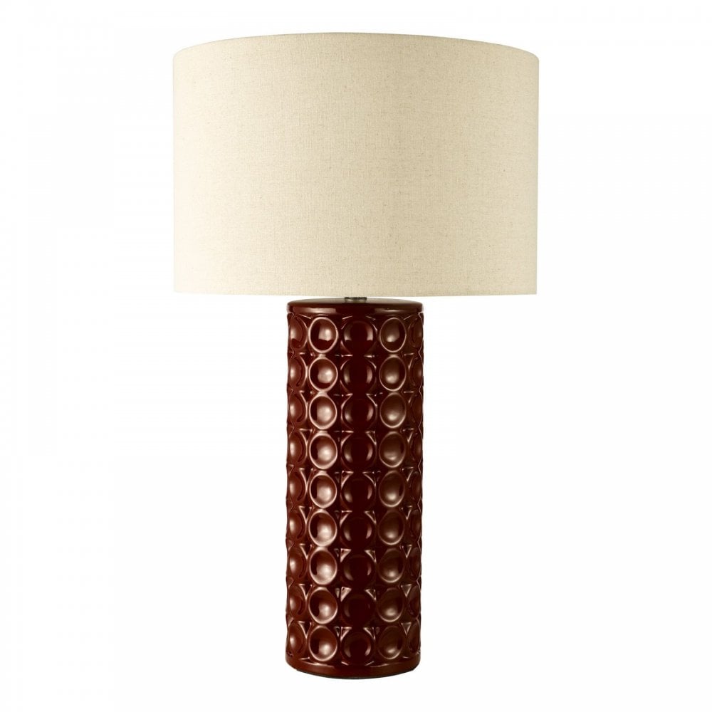 Raja Red Table Lamp C/W Shade