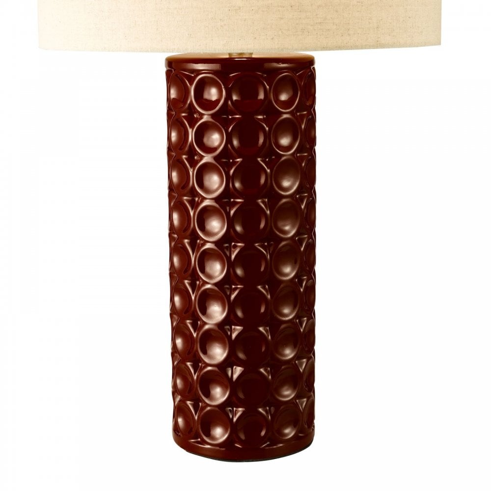 Raja Red Table Lamp C/W Shade