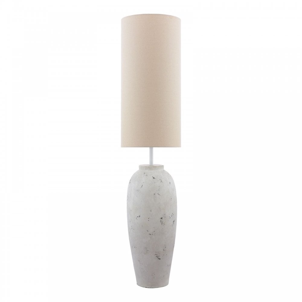 Roetta White & Grey Floor Lamp C/W Shade