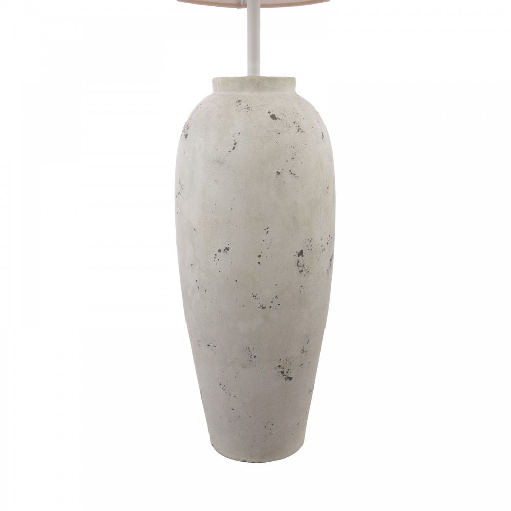 Roetta White & Grey Floor Lamp C/W Shade