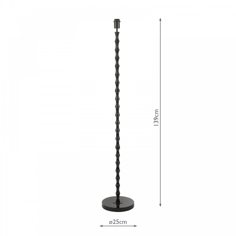 Siyanda Satin Black Floor Lamp Base Only