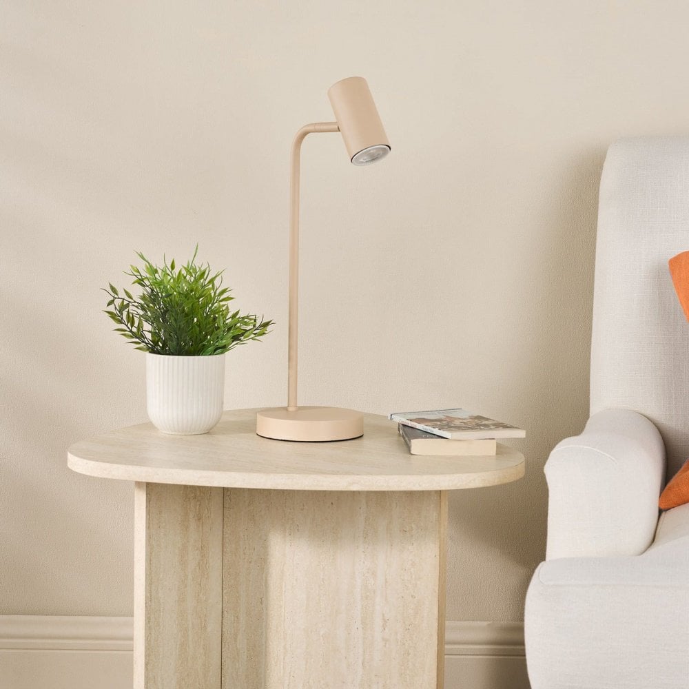 Thierry Matt Taupe Desk Lamp