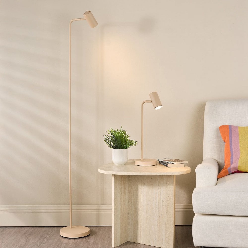 Thierry Matt Taupe Desk Lamp