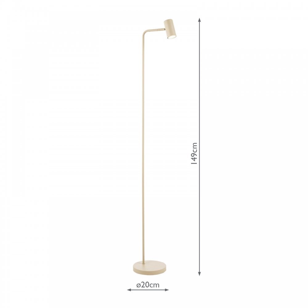 Thierry Matt Taupe Floor Lamp