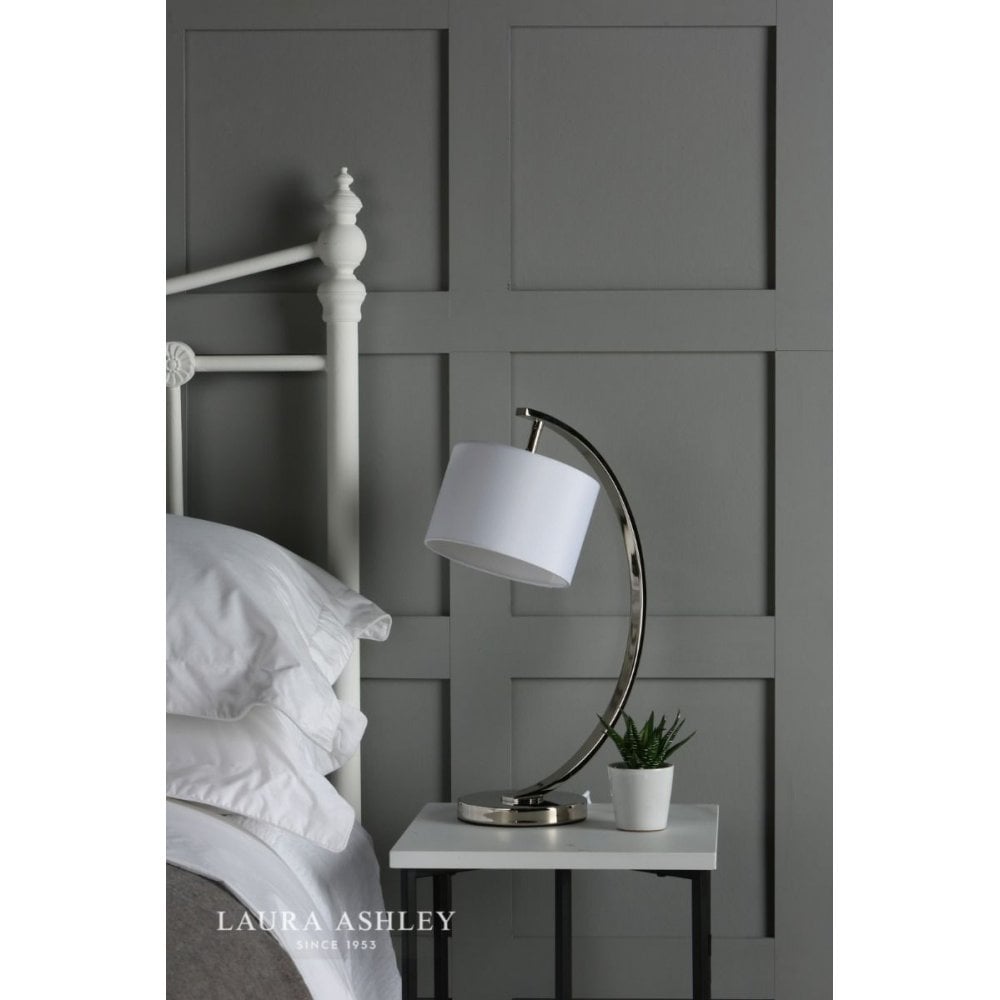 Noah Brushed Chrome C/W White Shade
