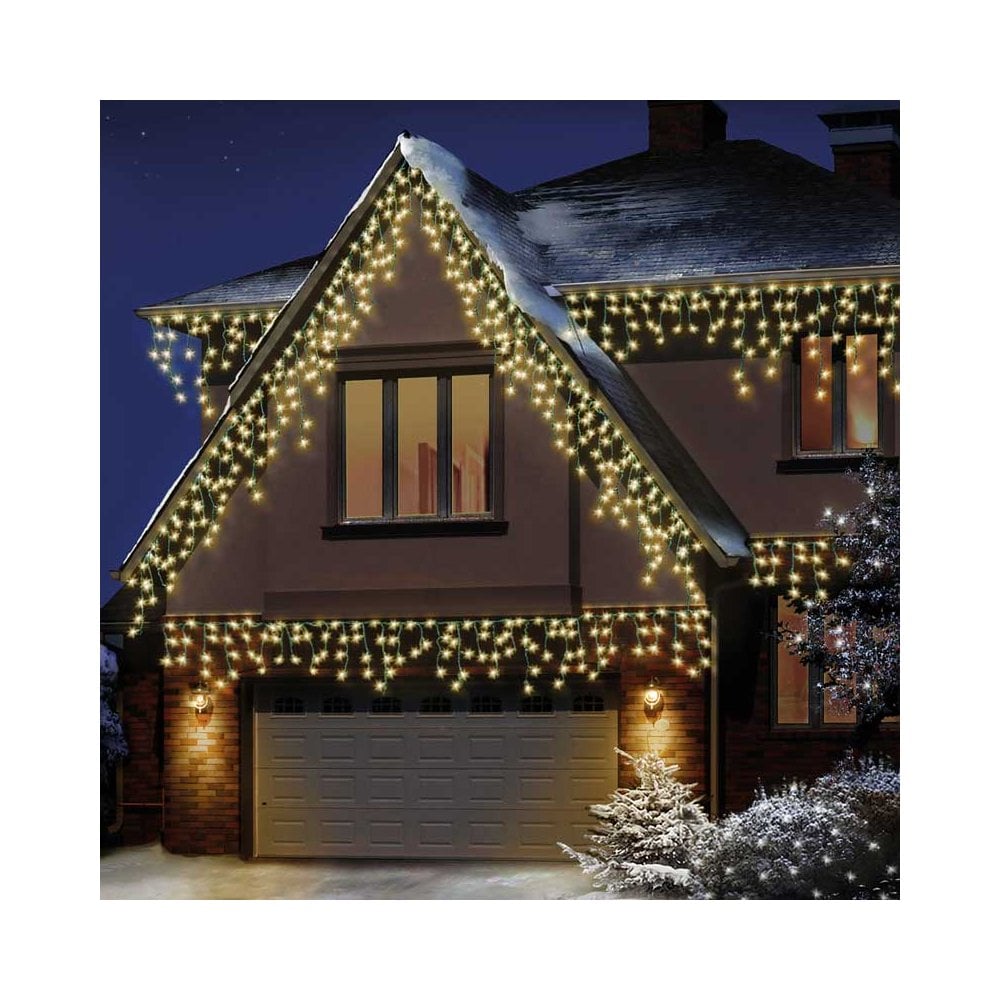 Snowing Iciclebrights in Warm White 240 LED