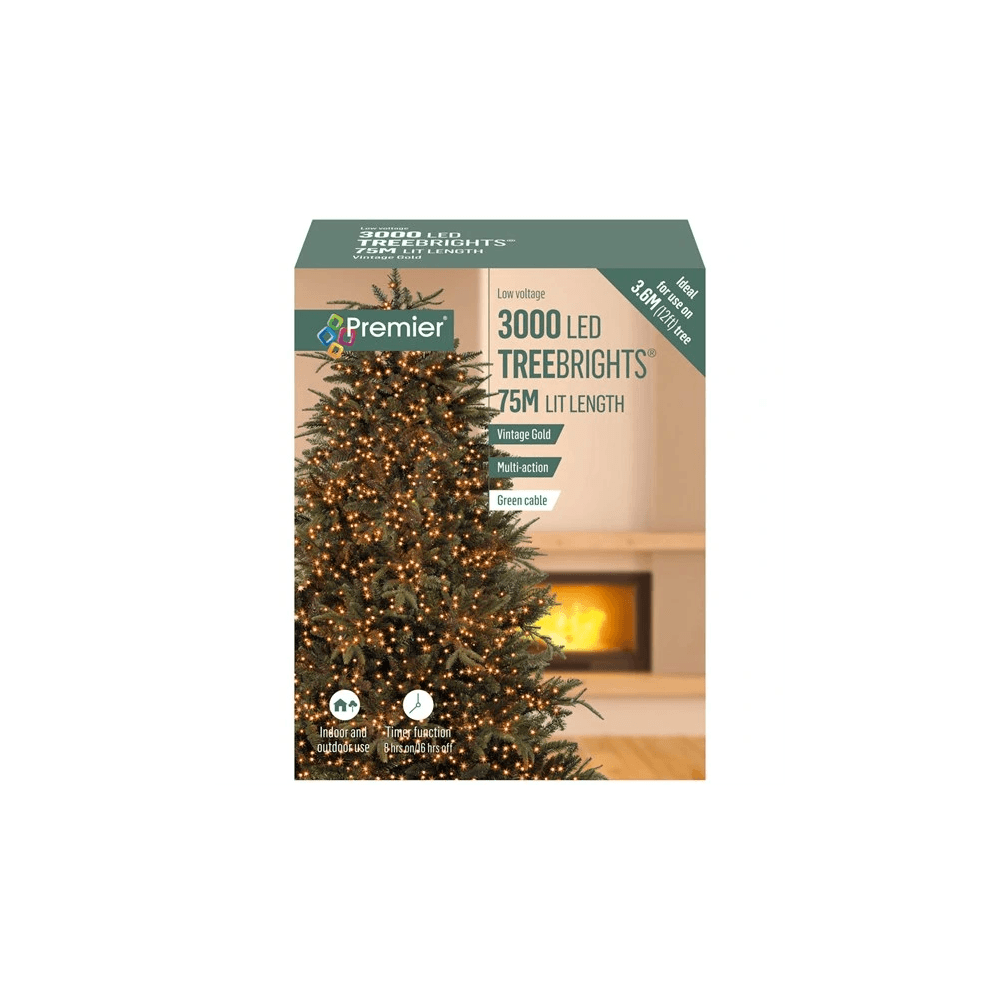 3000 Led Timer Treebrights Vintage Gold