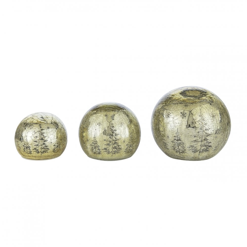 Set of 3 Glass Christmas Ornaments