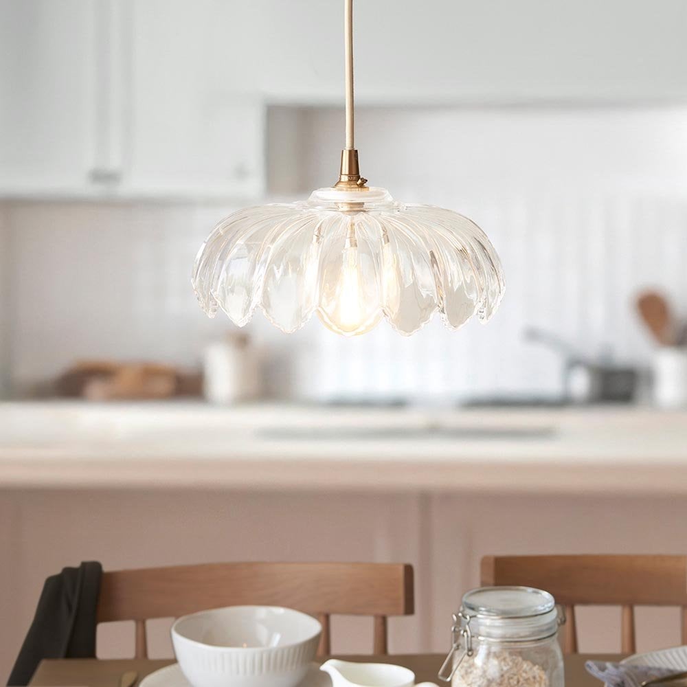 Camellia Easyfit Scalloped Glass Shade at 260mm