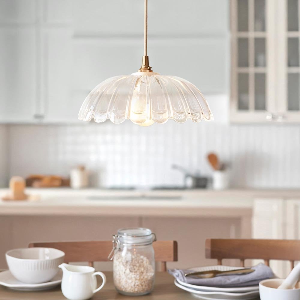 Camellia Easyfit Scalloped Glass Shade at 297mm
