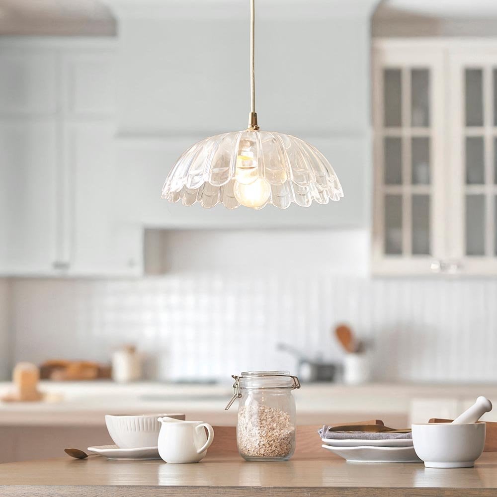 Camellia Easyfit Scalloped Glass Shade at 297mm