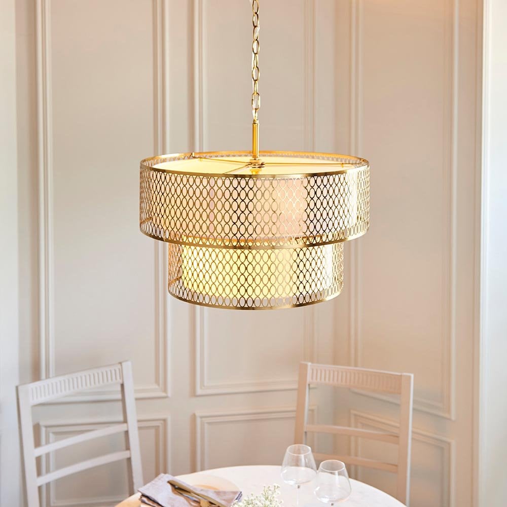 Cordero 6 Light Tiered Pendant in Gold Finish