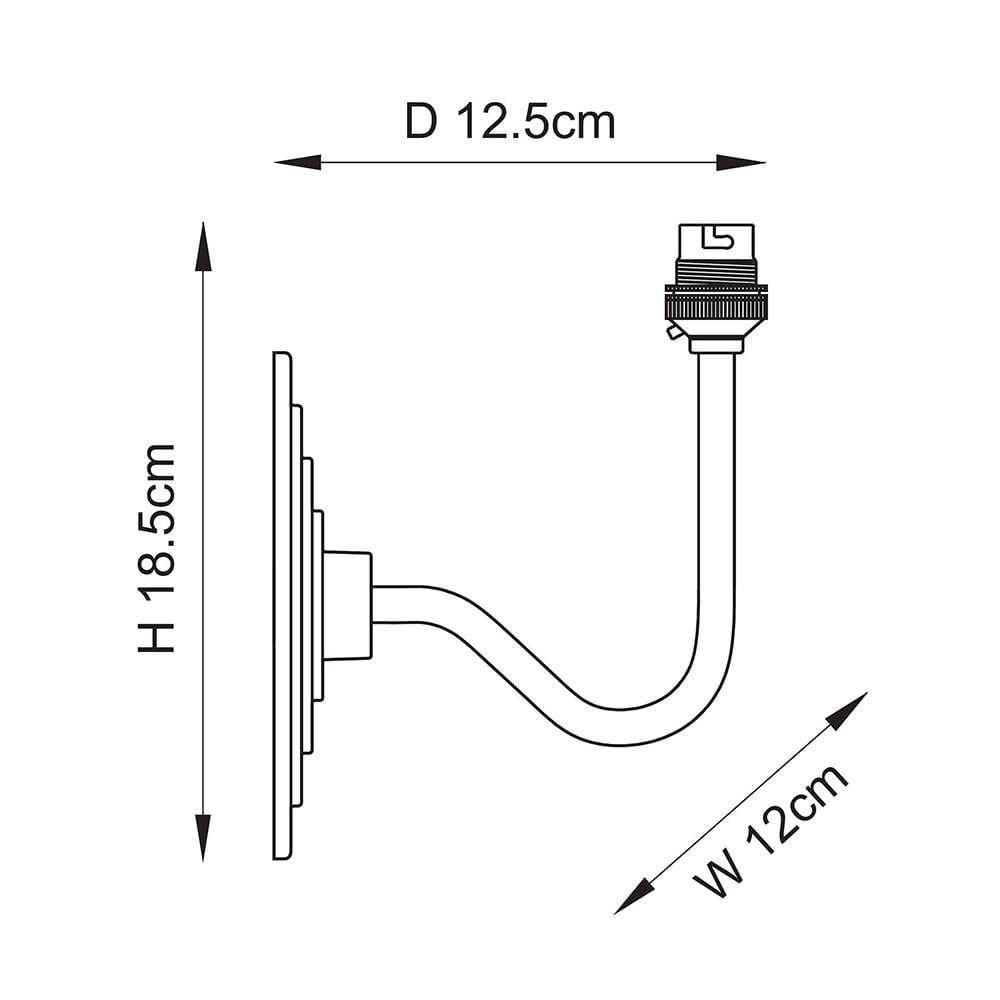 Halo Swan Neck Wall Bracket Only